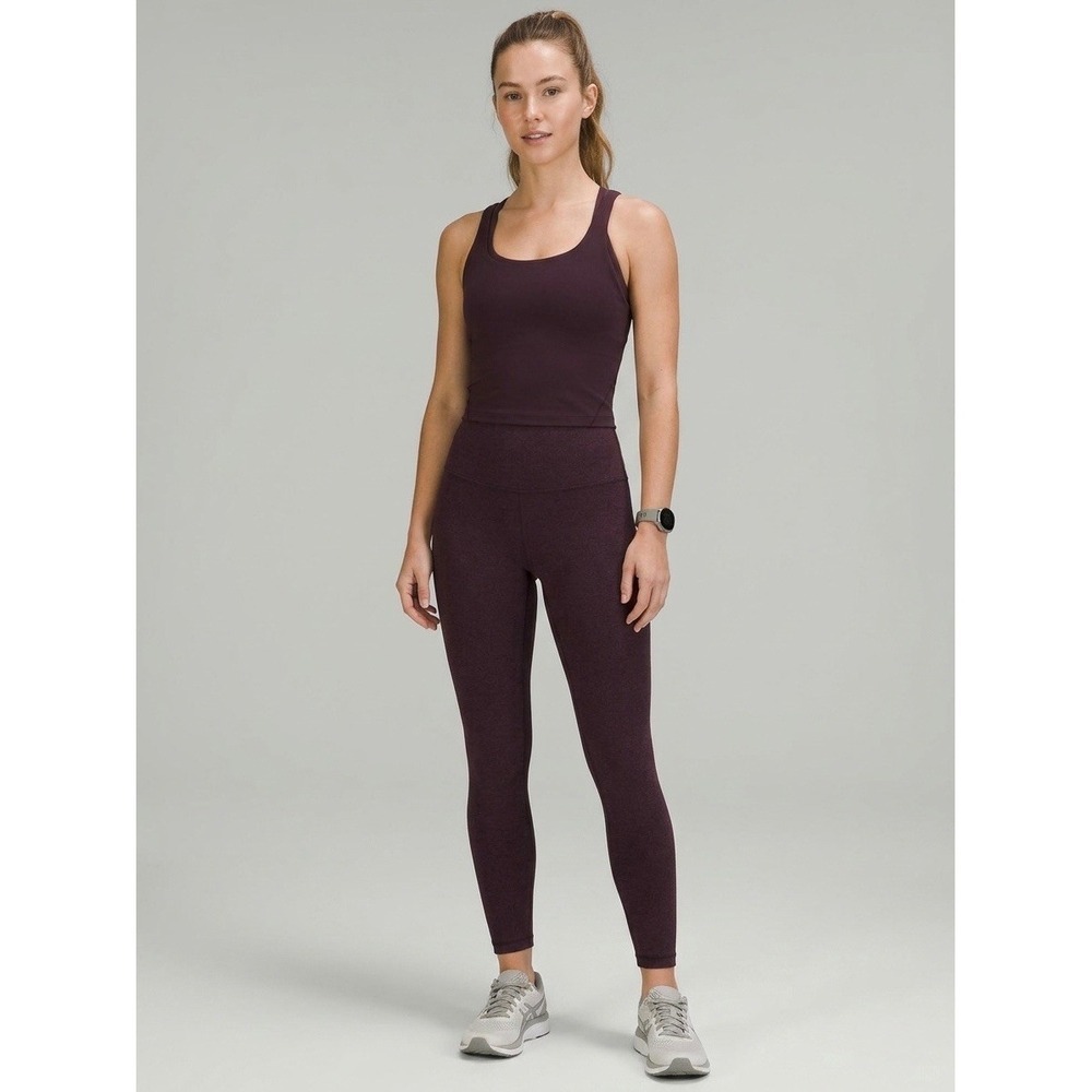 Lululemon Align High-Rise Pant 25 Nulu Leggings Dark Red Plum Heathered Womens